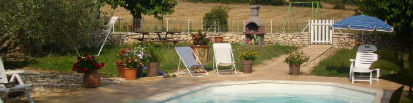 swimming pool Cottage Cevennes to rent
